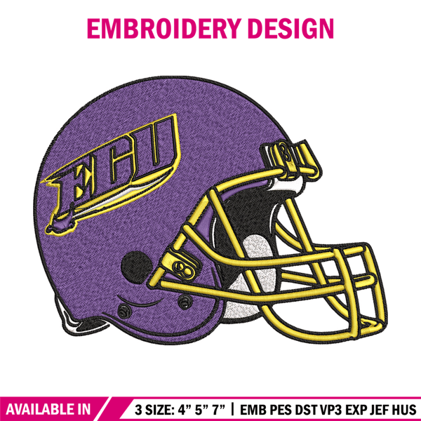 East Carolina helmet embroidery design, NCAA embroidery, Sport embroidery, logo sport embroidery, Embroidery design.jpg