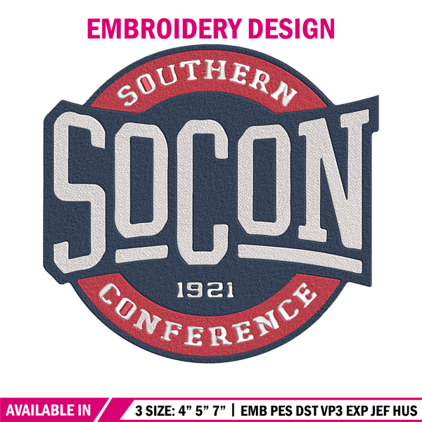 Southern Conference logo embroidery design, NCAA embroidery, Embroidery design, Logo sport embroiderySport embroidery.jpg
