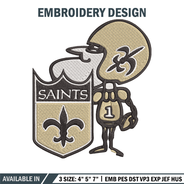 New Orleans Saints Football embroidery design, Saints embroidery, NFL embroidery, sport embroidery, embroidery design. (2).jpg