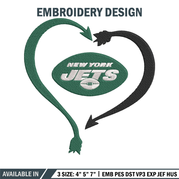 New York Jets heart embroidery design, New York Jets embroidery, NFL embroidery, sport embroidery, embroidery design. (2).jpg