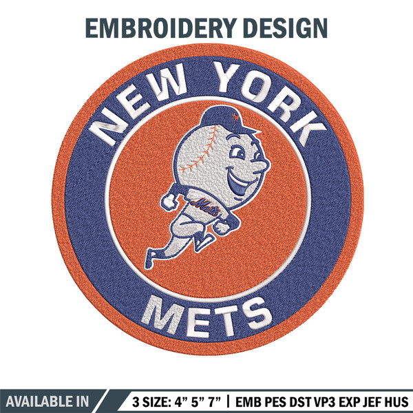 New York Mets ball embroidery design, MLB embroidery,Sport embroidery, logo sport embroidery,Embroidery design.jpg