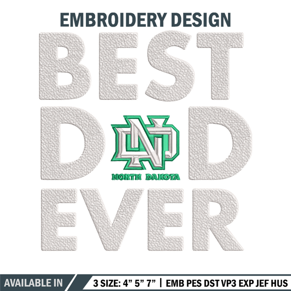 North Dakota poster embroidery design, NCAA embroidery, Sport embroidery, logo sport embroidery,Embroidery design.jpg