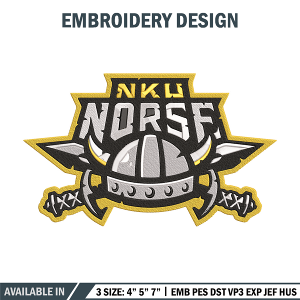 Northern Kentucky logo embroidery design, Sport embroidery, logo sport embroidery, Embroidery design, NCAA embroidery.jpg