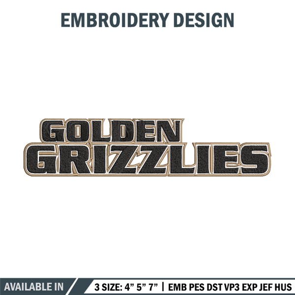 Oakland Golden logo embroidery design, NCAA embroidery, Embroidery design, Logo sport embroidery, Sport embroidery.jpg