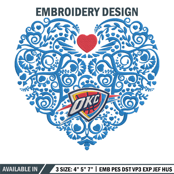 Oklahoma Thunder heart embroidery design, NBA embroidery, Sport embroidery, Embroidery design, Logo sport embroidery.jpg