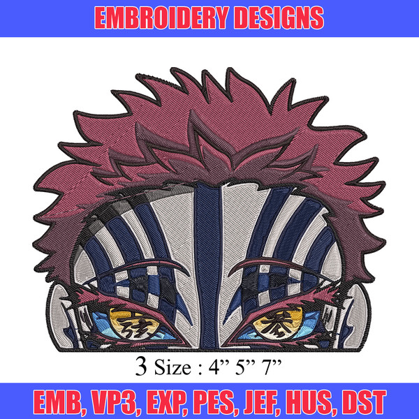 Akaza Embroidery Design, Demon slayer Embroidery, Embroidery File, Anime Embroidery, Anime shirt, Digital download.jpg
