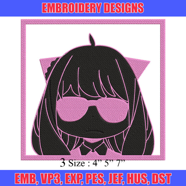 Anya box Embroidery Design, Spy x family Embroidery, Embroidery File, Anime Embroidery, Anime shirt, Digital download.jpg