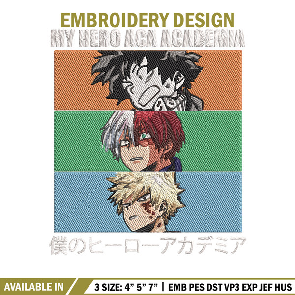 Deku friends Embroidery Design, Mha Embroidery, Embroidery File, Anime Embroidery, Anime shirt, Digital download.jpg