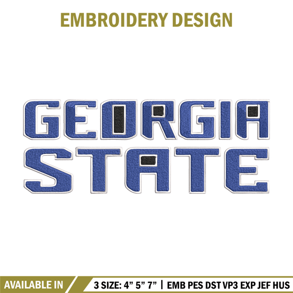 Georgia State logo embroidery design, Sport embroidery, logo sport embroidery,Embroidery design, NCAA embroidery.jpg