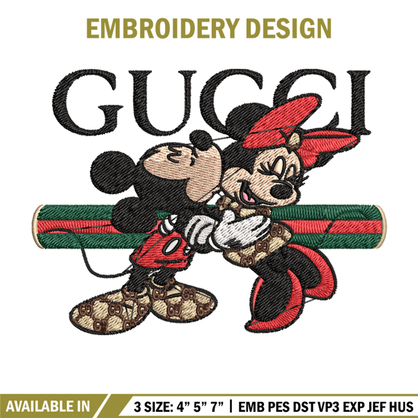 Mickey minnie Embroidery Design, Gucci Embroidery, Embroidery File, Logo shirt, Sport Embroidery, Digital download..jpg