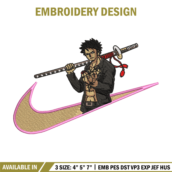 Trafalgar d. Water Law Nike embroidery design, One Piece embroidery, Nike design, anime design, Digital download.jpg