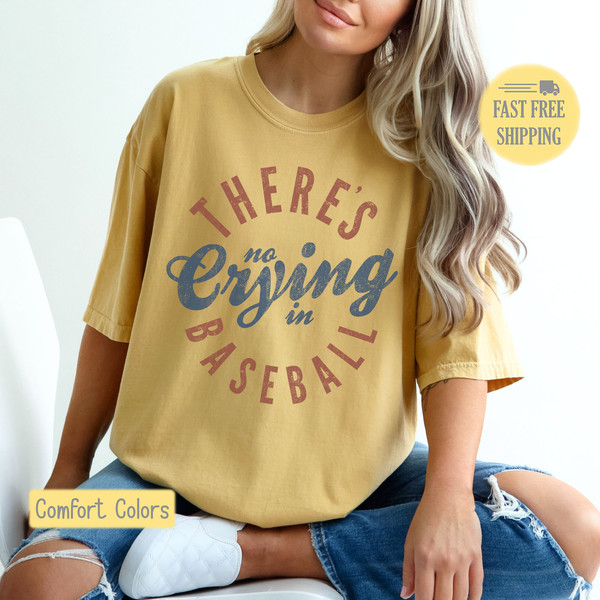 No Crying In Baseball, Funny Baseball Shirt, Baseball Graphic Tee, Baseball Sweatshirt, Cute Baseball, League of Their Own, Baseball Mom Era.jpg