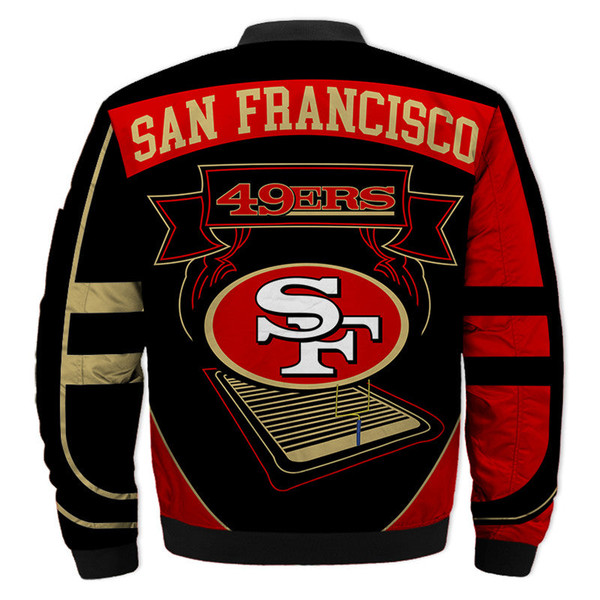 San Francisco 49ers Bomber Jackets Football Custom Name, San Francisco 49ers NFL Bomber Jackets, NFL Bomber Jackets