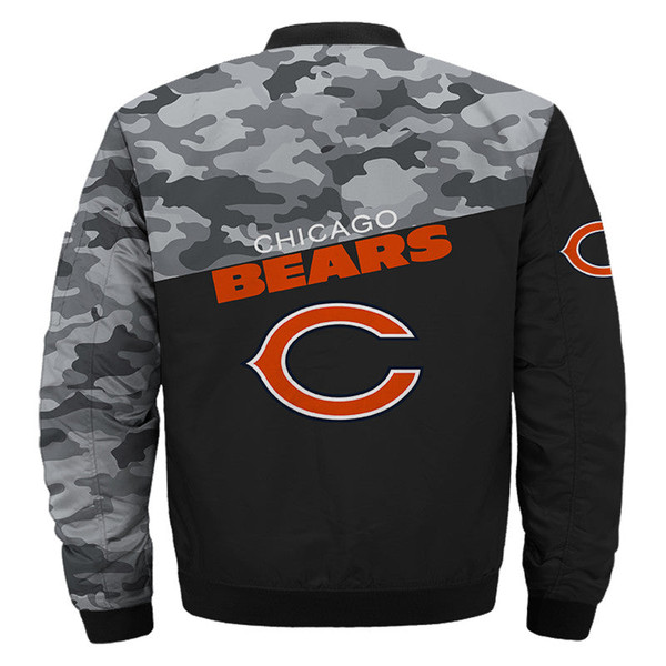 Chicago Bears Military Bomber Jackets Custom Name, Chicago Bears NFL Bomber Jackets, NFL Bomber Jackets
