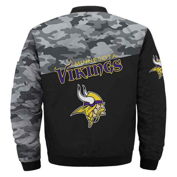 Minnesota Vikings Military Bomber Jackets Custom Name, Minnesota Vikings NFL Bomber Jackets, NFL Bomber Jackets