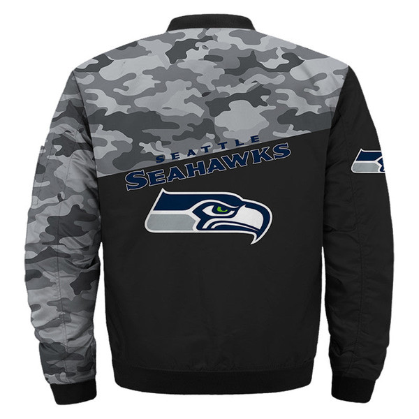 Seattle Seahawks Military Bomber Jackets Custom Name, Seattle Seahawks NFL Bomber Jackets, NFL Bomber Jackets