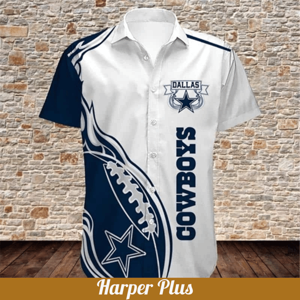 Dallas Cowboys Hawaiian Shirt Beach Gift For Him, NFL Hawaiian Shirt.jpg