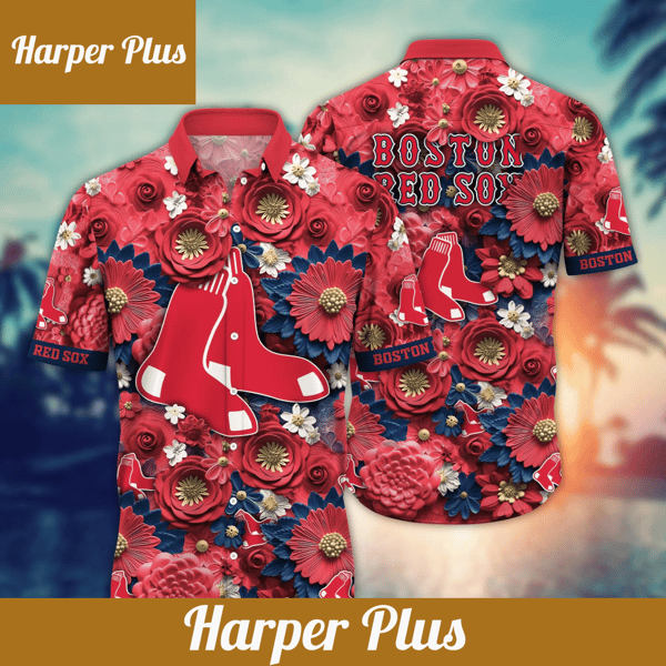 Boston Red Sox MLB Hawaiian Shirt Trending For This Summer Customize Shirt Any Team - Trendy Aloha.png