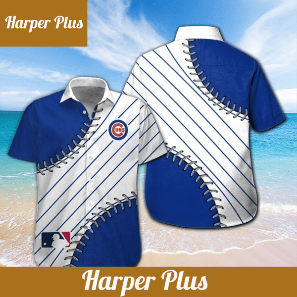 Chicago Cubs Short Sleeve Button Up Tropical Hawaiian Shirt VER05 - Trendy Aloha.jpg