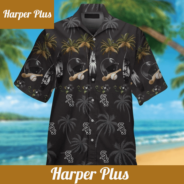 Chicago White Sox Short Sleeve Button Up Tropical Hawaiian Shirt VER012 - Trendy Aloha.jpg