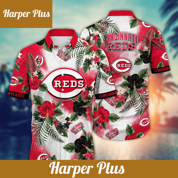 Cincinnati Reds MLB Hawaiian Shirt Beer Gardenstime Aloha Shirt - Trendy Aloha.png