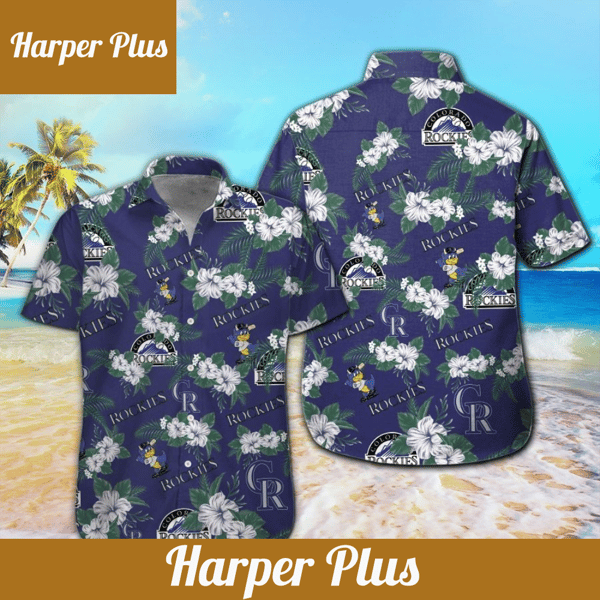 Colorado Rockies Short Sleeve Button Up Tropical Hawaiian Shirt VER010 - Trendy Aloha.jpg