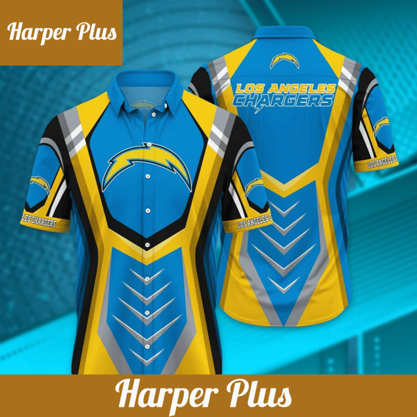 Los Angeles Chargers Hawaii Shirt For This Season Men - Trendy Aloha.jpg