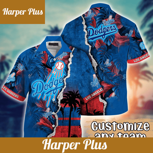 Los Angeles Dodgers MLB Hawaiian Shirt Custom Sandcastles Aloha Shirt - Trendy Aloha.png