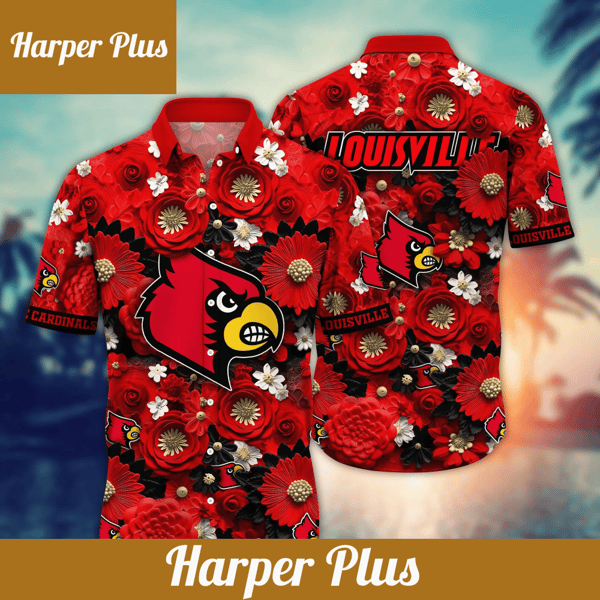 Louisville Cardinals NCAA Hawaiian Shirt Trending For This Summer Customize Shirt Any Team - Trendy Aloha.png