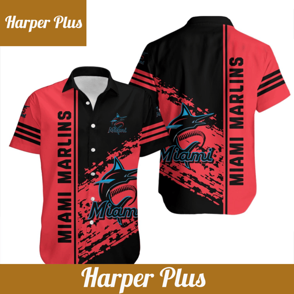 Miami Marlins Hawaiian Shirt Quarter Style - MLB - Trendy Aloha.jpg