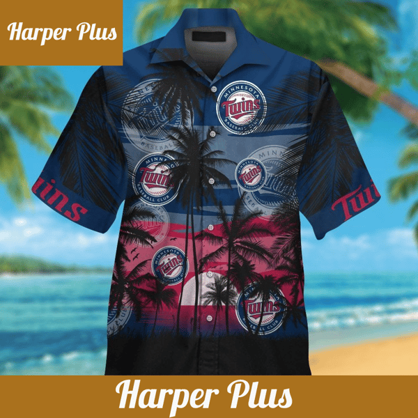 Minnesota Twins Short Sleeve Button Up Tropical Shirt Hawaiian Shirt - Trendy Aloha.jpg