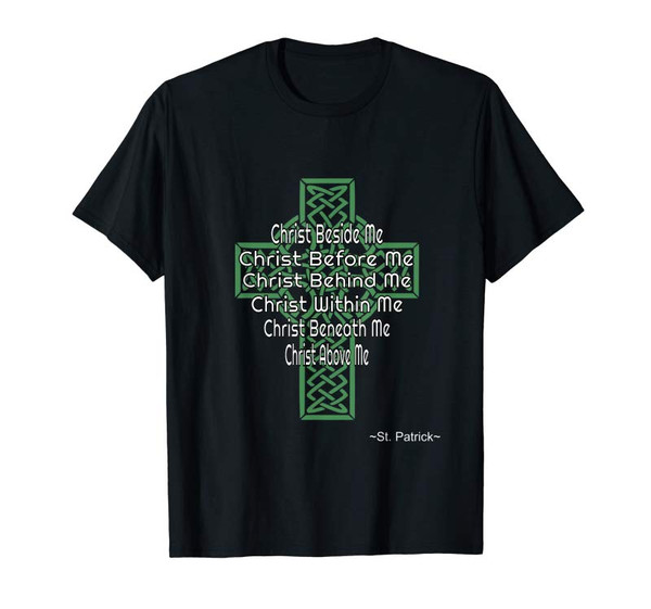Adorable Celtic Cross Shirt St Patrick's Prayer Christian Gifts T-Shirt - Tees.Design.png