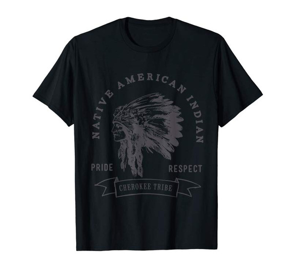 Adorable Cherokee Tribe Native American Indian Pride Respect Print T-Shirt - Tees.Design.png