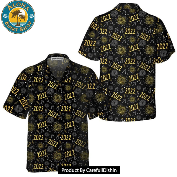 2022 New Year Golden Firework Hawaiian Shirt.jpg