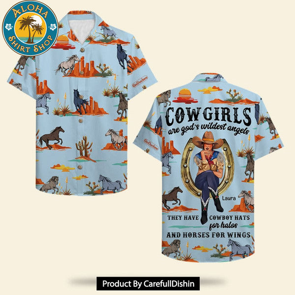 Cowgirls Are God's Wildest Angels Personalized Cowgirl Hawaiian Shirt.jpg