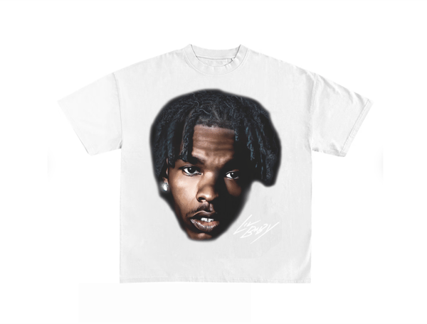 Lil Baby Shirt White, Vintage Rap Tee Lil Baby, Hip Hop Graphic Print T-Shirt, Merch T Shirt Lil Baby, Oversized Heavy Cotton Tee Shirt.jpg