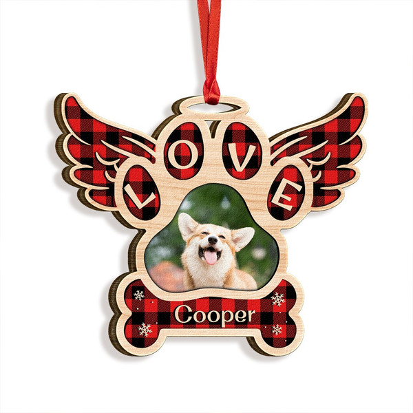 Angel Wings For Our Beloved Pets Custom Photo Personalized Ornament.jpg