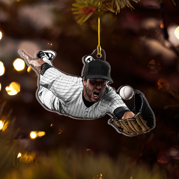 Baseball Player Custom Shape Photo Personalized Ornament.jpg