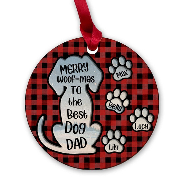 Personalized Wood Baby's Dog Dad Ornament Christmas Gift.jpg