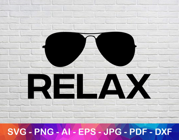 Relax Svg, Printable Self Care Saying, Positive Quote Png, Dxf Files.jpg