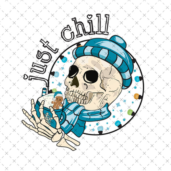 SI01112366-Just Chill Christmas Skull Christmas PNG.jpg