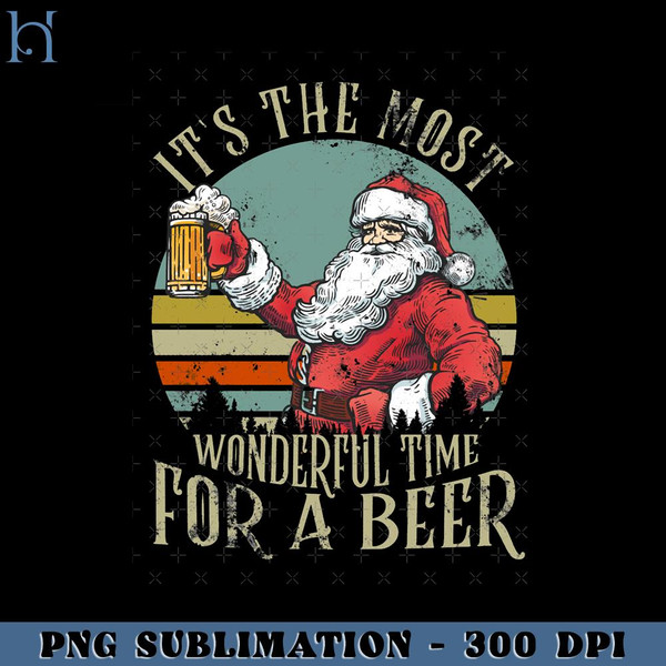 HMU181223901-Its the Most Wonderful Time a Beer Beer Lovers PNG Download, Xmas PNG.jpg