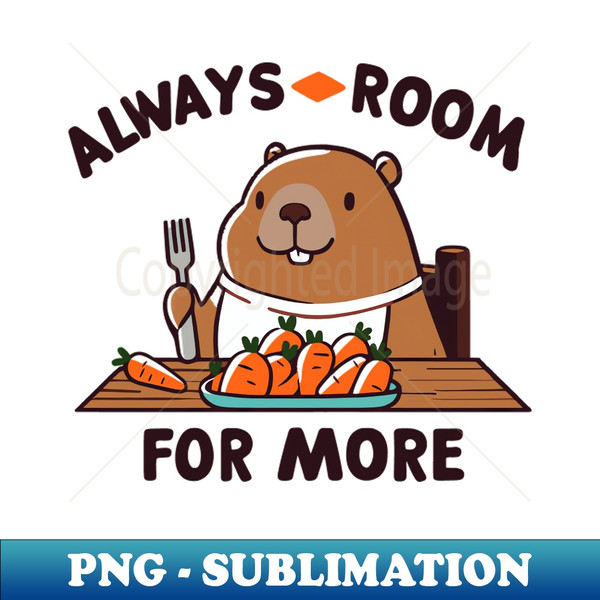 Always Hungry Always Happy Capybaras Gourmet Carrot Extravaganza - Professional Sublimation Digital Download - Fashionable and Fearless