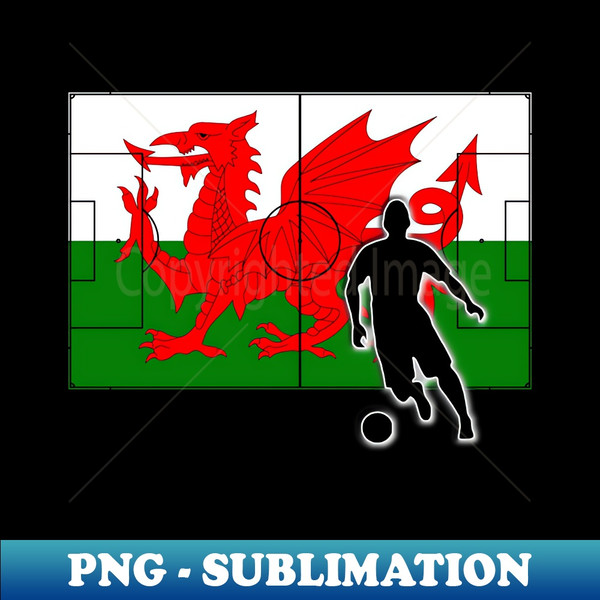 Wales Football Flag - Aesthetic Sublimation Digital File - Fashionable and Fearless