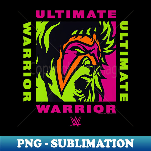 Ultimate Warrior Big Face Box Up - Exclusive PNG Sublimation Download