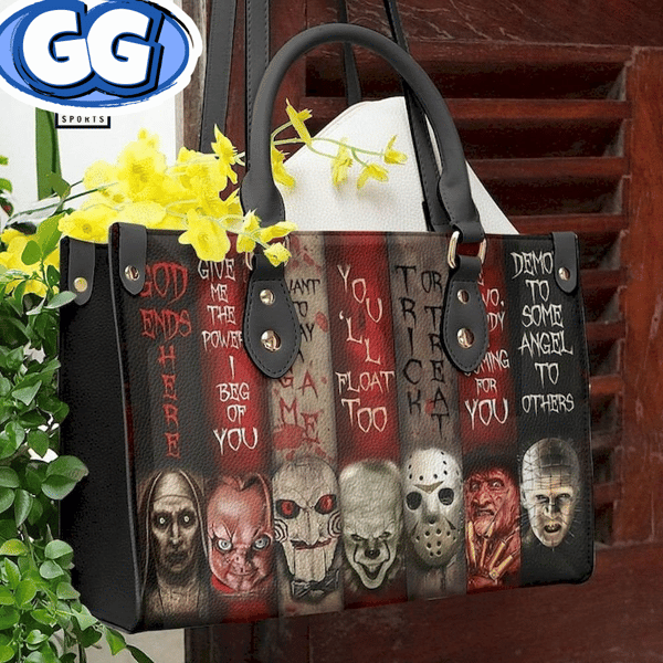 Amazing Quotes Horror Movie Leather Bag.jpg