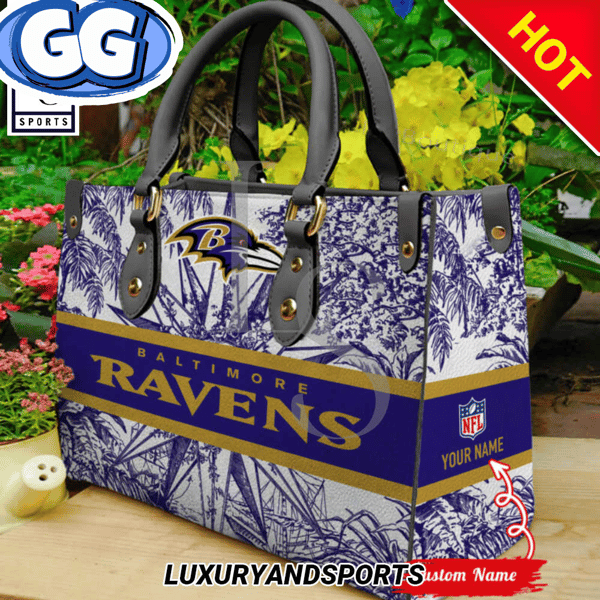 Baltimore Ravens NFL Schedule Leather Handbag.jpg