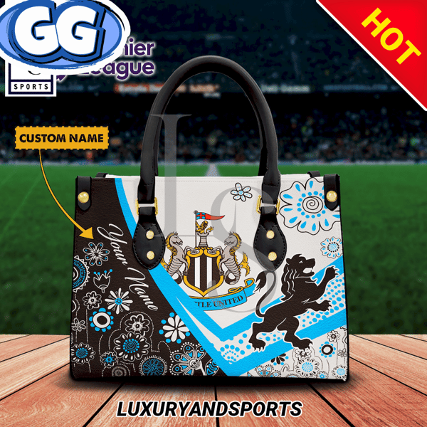 Newcastle United Personalized Leather HandBag.png