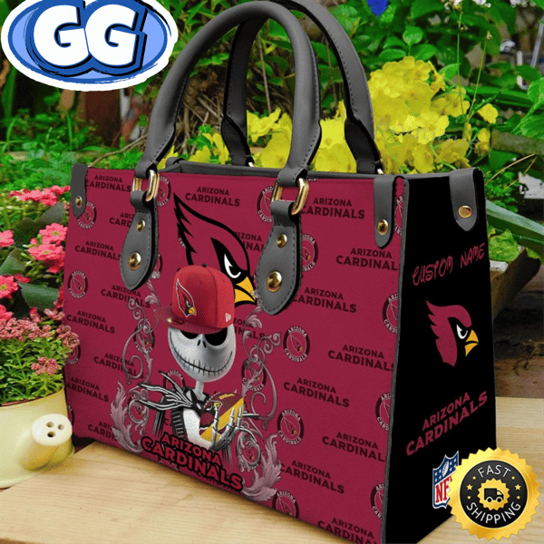 Arizona Cardinals NFL Jack Skellington Women Leather Bag.jpg