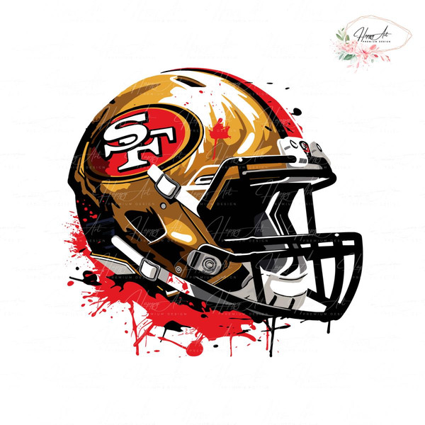 San Francisco 49ers Helmet Logo Fine Art Print by Unknown at